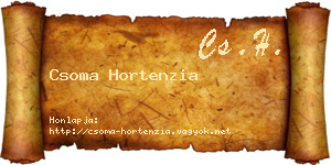 Csoma Hortenzia névjegykártya
